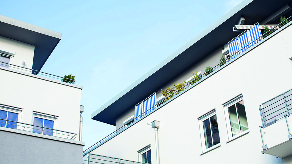 Architekturfotografie des MedCenter Bad Aibling, Aussenaufnahme, Detailaufnahme
